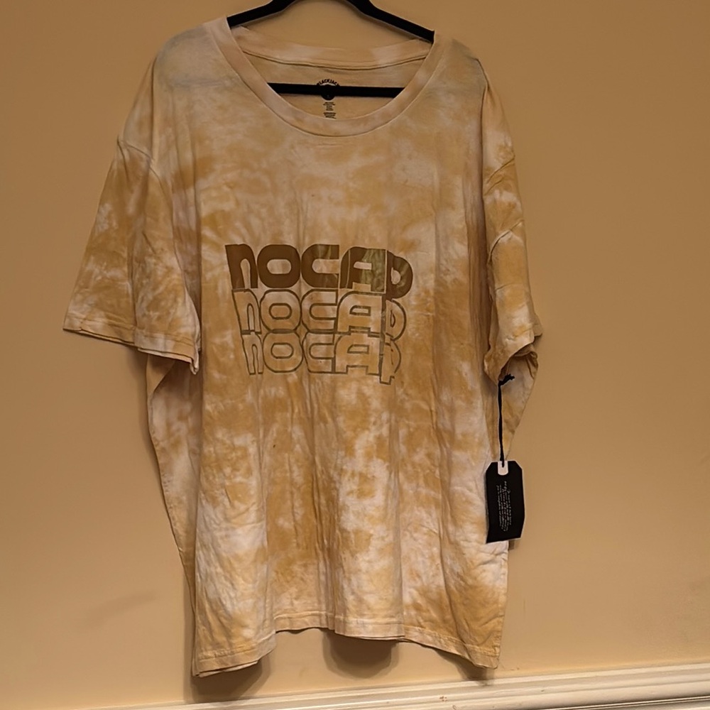 NWT Set Blackjack Tan Tie-Dye “No Cap” Men's Shirt /Shorts Size 4X / 3X shorts